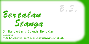 bertalan stanga business card